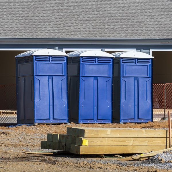 how can i report damages or issues with the portable restrooms during my rental period in Latty